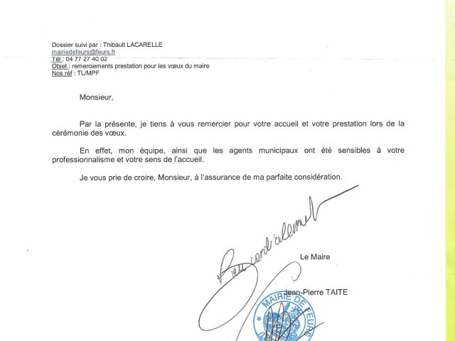 Cérémonie des vœux du Maire 2020